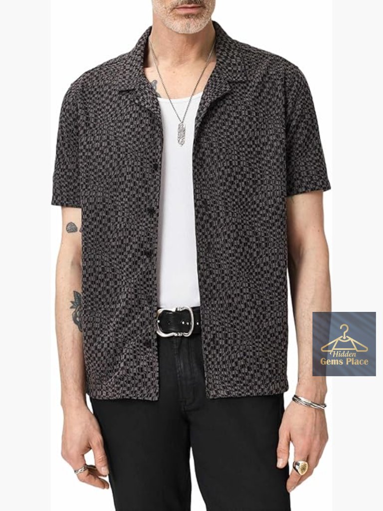 Camp Collar Button Down Shirt - Regular Fit